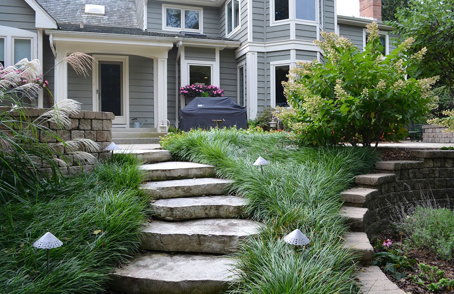 Stone Steps with Landscaping